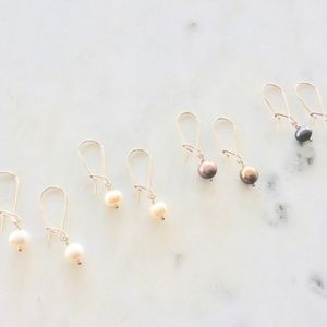 14k gold-filled freshwater modern pearl earrings